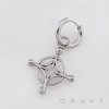GOTHIC WITCHS KNOT 4 POINT CELTIC CHARM DANGLE 316L SURGICAL STEEL EARRING - 01 (ONE) PIECE